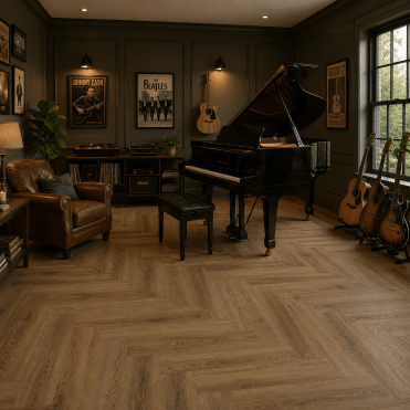 Aspire Herringbone Dryback Natural Oak 09 Balta
