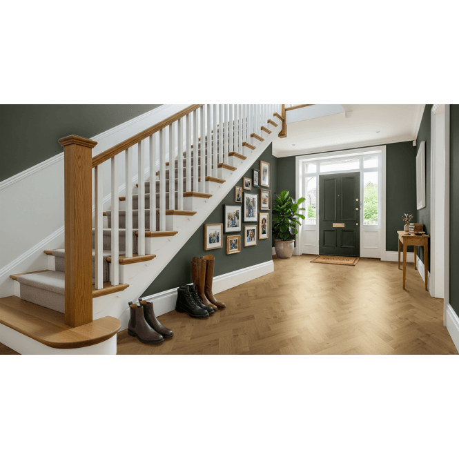 Luvanto Design Traditional Herringbone Fairfield Oak QAF-DES-22 