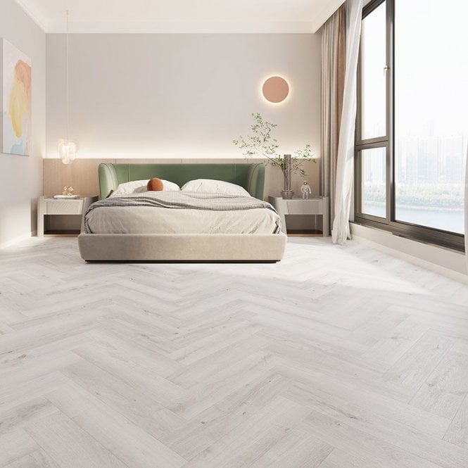 Kellars Alva Herringbone Pewter Light Oak