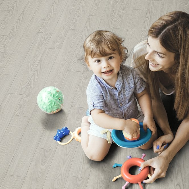 Luvanto Lakeside Ash - Click+ Luxury Vinyl Tiles | QAF-LKP-05