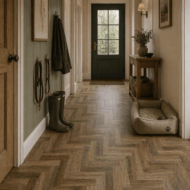 Abingdon Flooring Mosaic Dryback Antique Walnut 