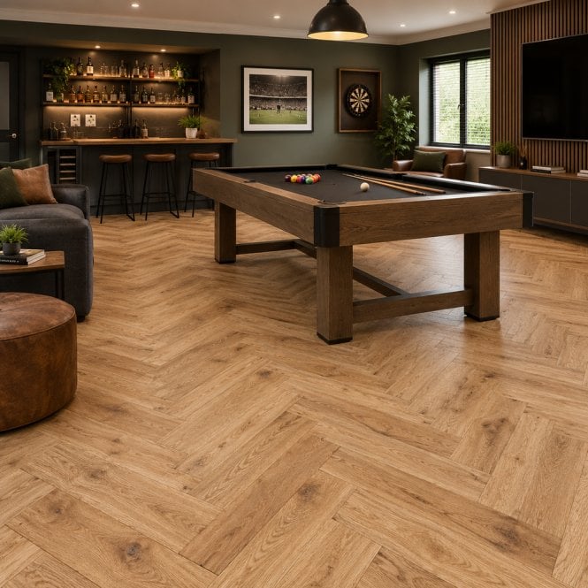 Carpet Line Direct Natures Own 14/3 Herringbone Calico Brushed UV Lacquered 