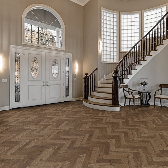 Luvanto Priory Oak Herringbone - Luxury Vinyl Tiles | QAF-DES-03