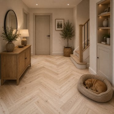 Simply Nature 14/3 Herringbone Natural Abingdon Flooring